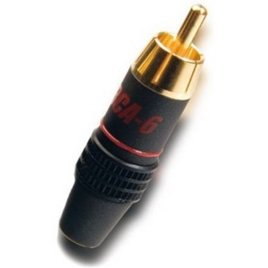 Разъем Supra RCA-6 PLUG RED BULK